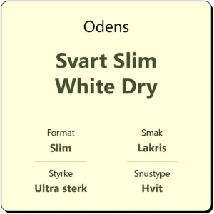 Odens Svart Slim White Dry