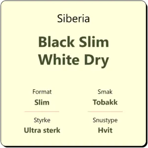 Siberia Black Slim White Dry