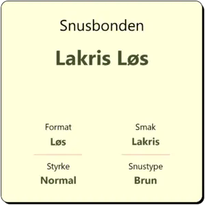 Snusbonden Lakris Løs