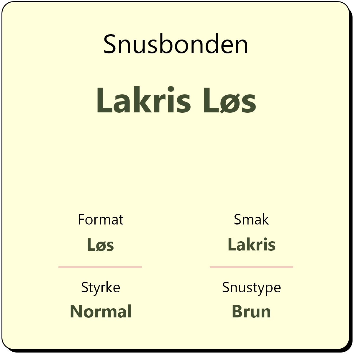 Snusbonden Lakris Løs