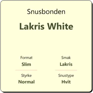 Snusbonden Lakris White