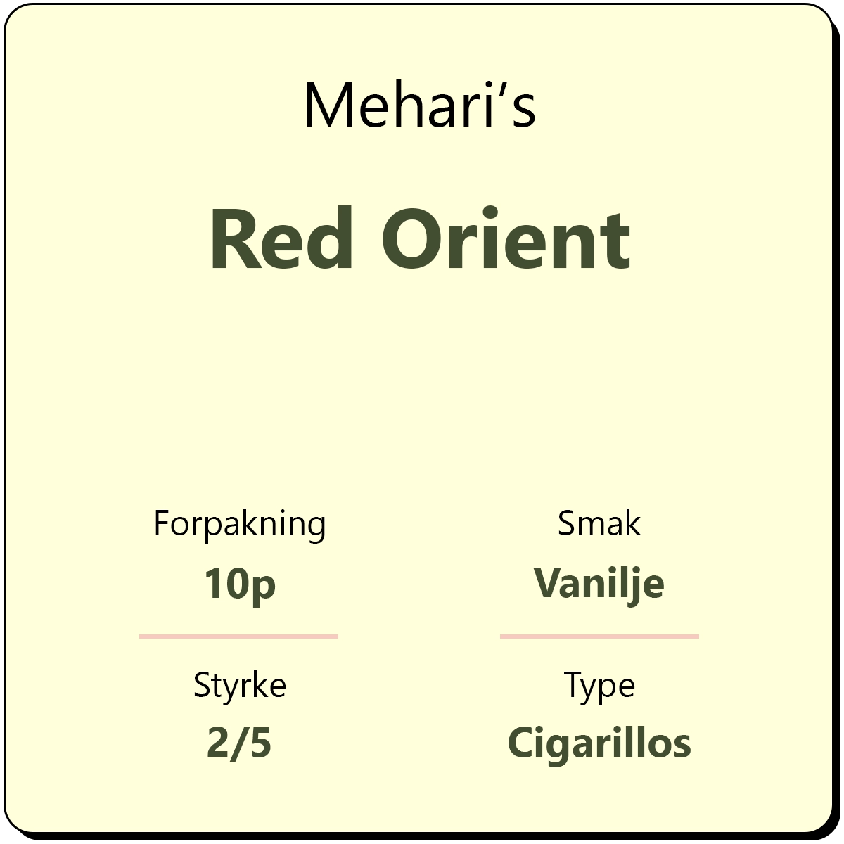 Mehari's Red Orient