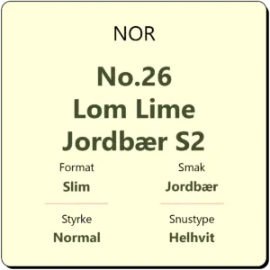 NOR No.26 Lom Lime Jordbær S2