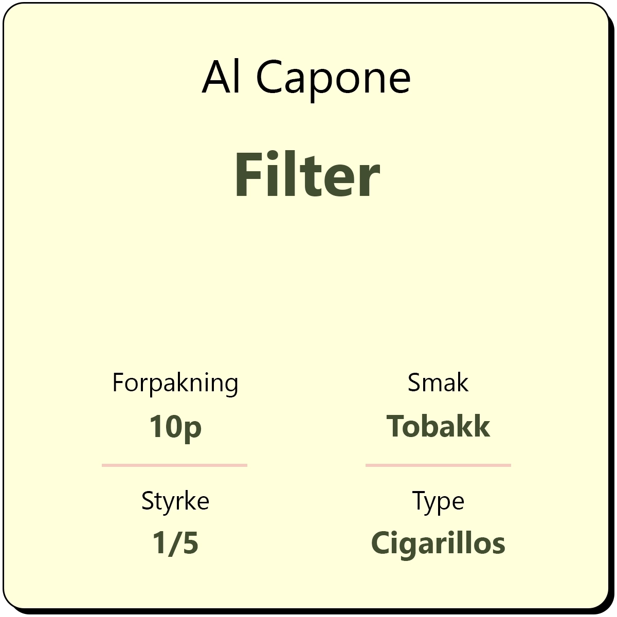 Al Capone Filter