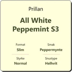Prillan All White Peppermint S3