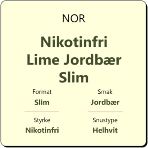NOR Nikotinfri Lime Jordbær Slim