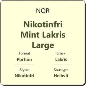 NOR Nikotinfri Mint Lakris Large