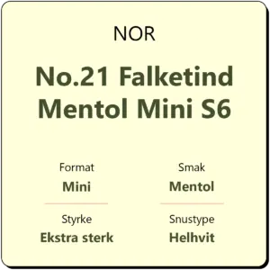 NOR No.21 Falketind Mentol Mini S6