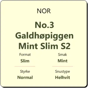 NOR No.3 Galdhøpiggen Mint Slim S2
