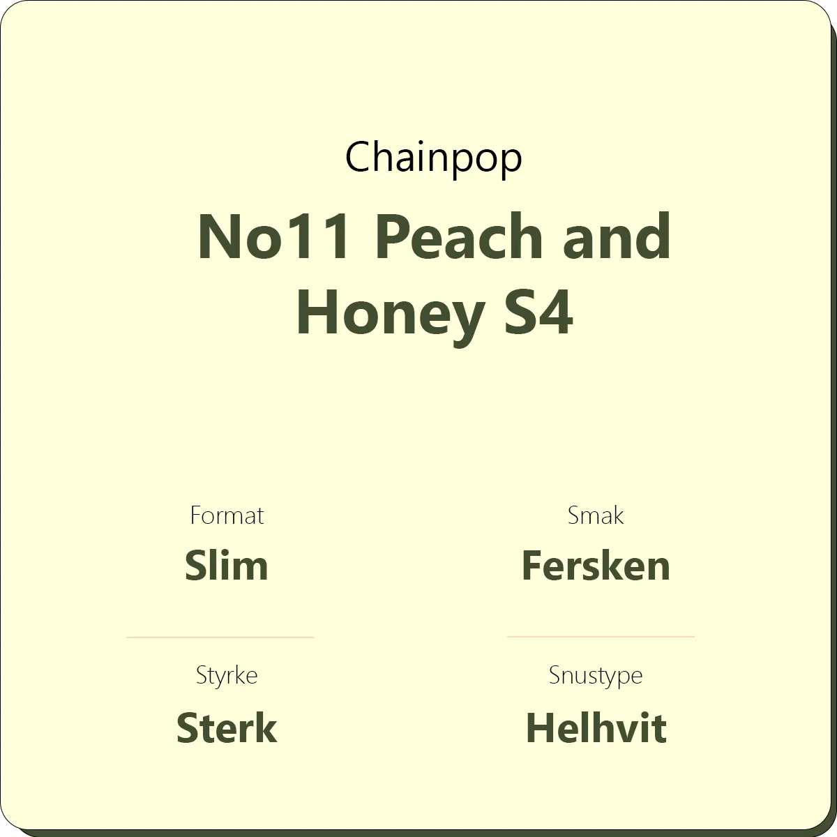Chainpop No11 Peach and Honey S4