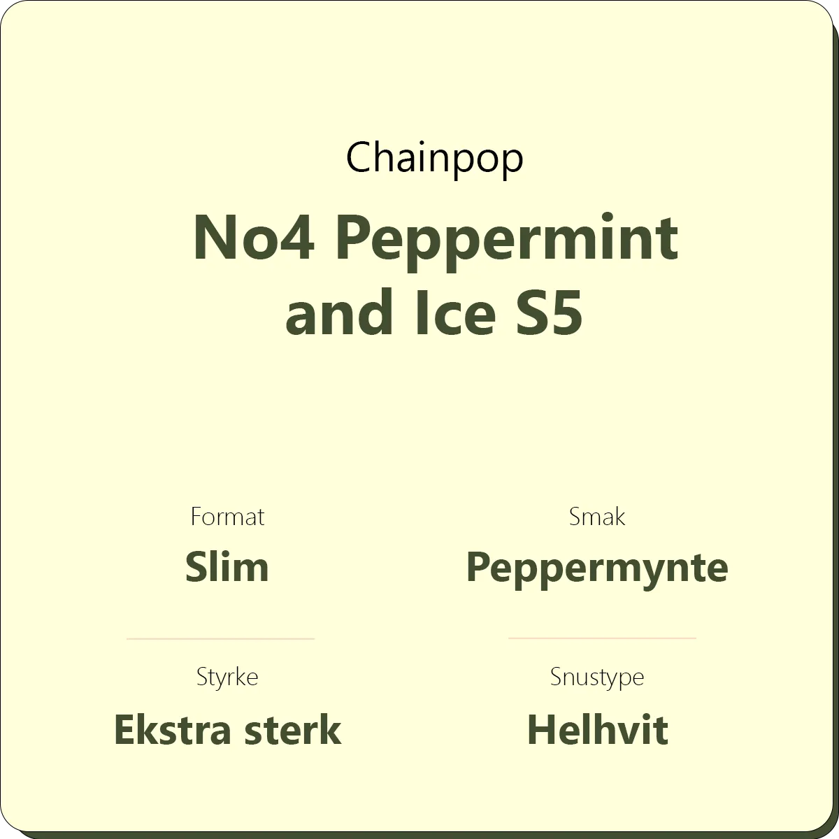 Chainpop No4 Peppermint snd Ice S5