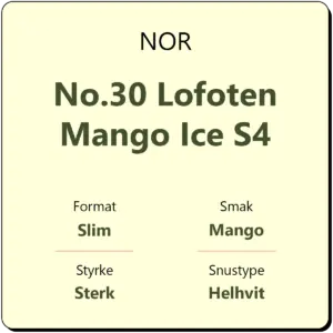 NOR No.30 Lofoten Mango Ice S4