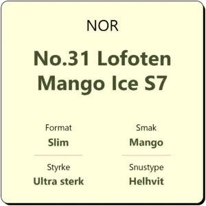 NOR No.31 Lofoten Mango Ice S7